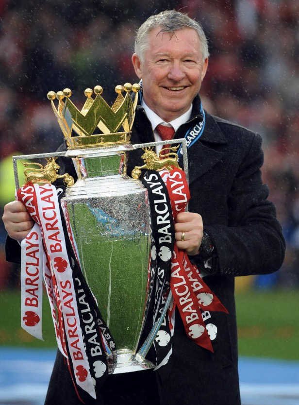 Alex Ferguson avec la Coupe de Champion de Premier League 