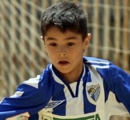 Brahim Díaz lorsqu’il était jeune avec le club de sa ville natale : Malaga