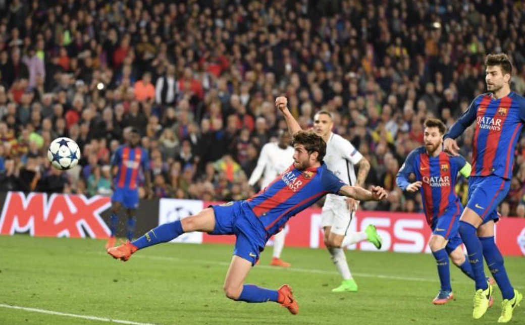 But de la Remontada Sergi Roberto 95ème minutes victoire 6-1 de Barcelone face au Paris Saint Germain