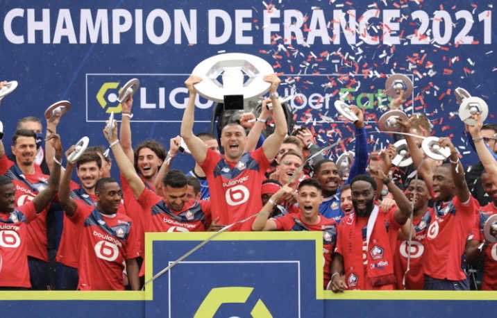 football célébration titre champion de france 2021 losc lille 