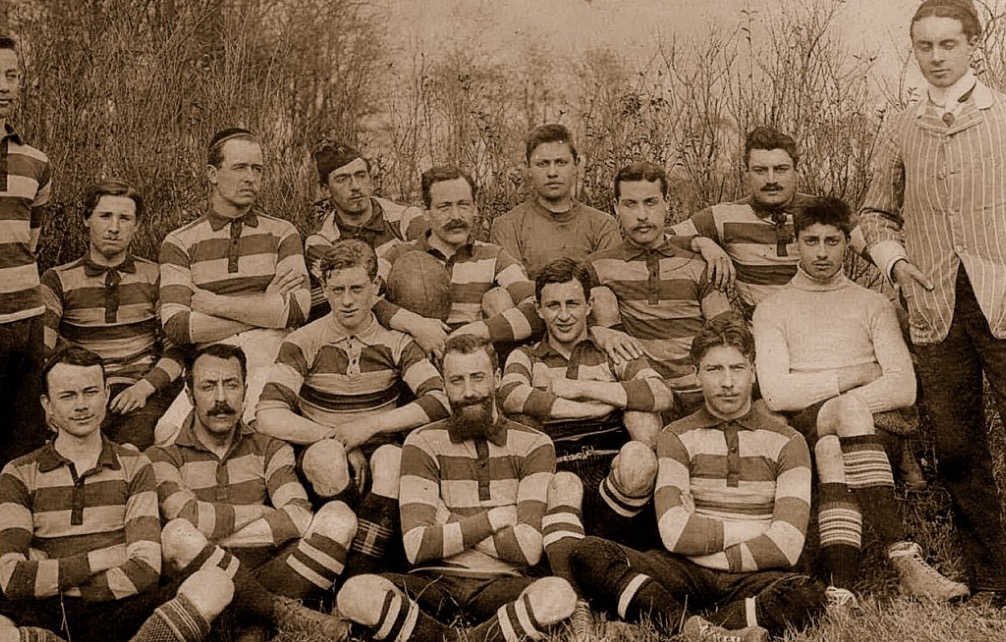 Photo historique d’une équipe de rugby participant à la coupe du monde de rugby