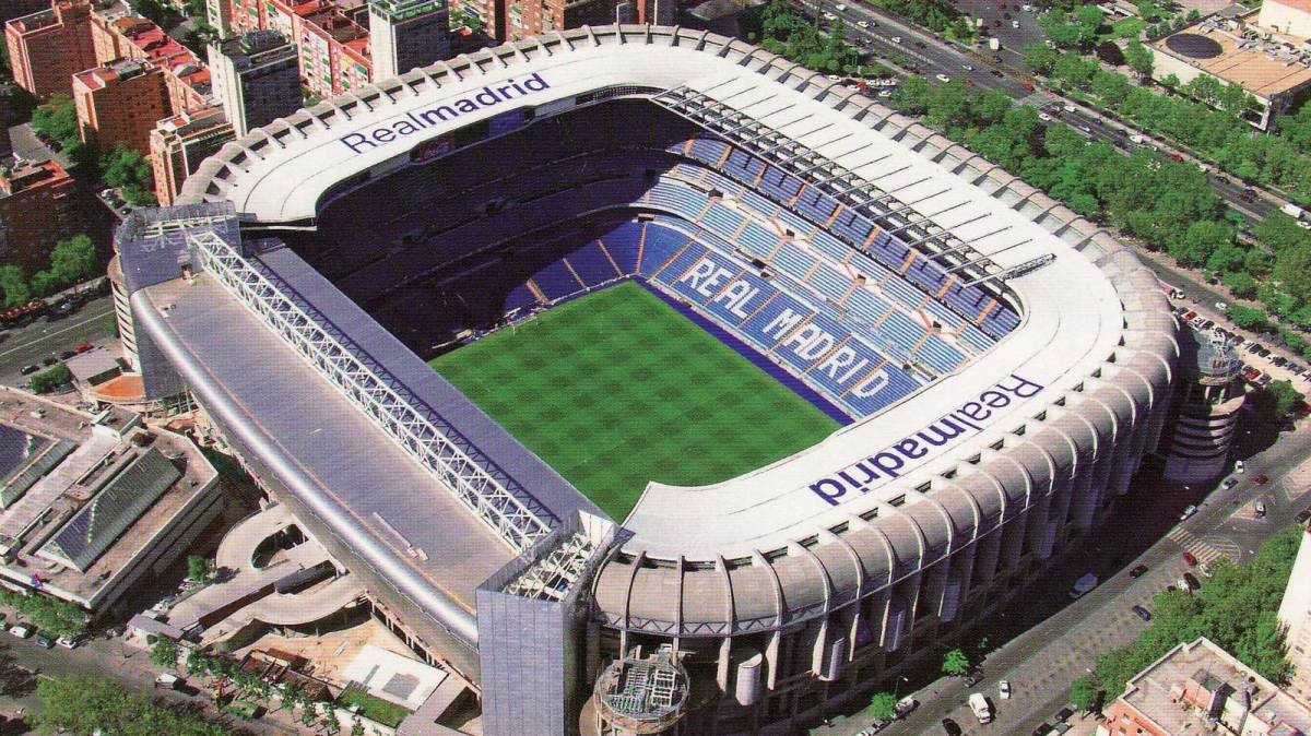 Stade Santiago Bernabéu du Real Madrid vu d’en haut