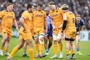 L'équipe de Northampton lors du match de Coupe Investec Champions opposant Bordeaux