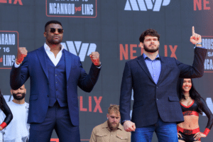 Francis Ngannou and Philipe Lins