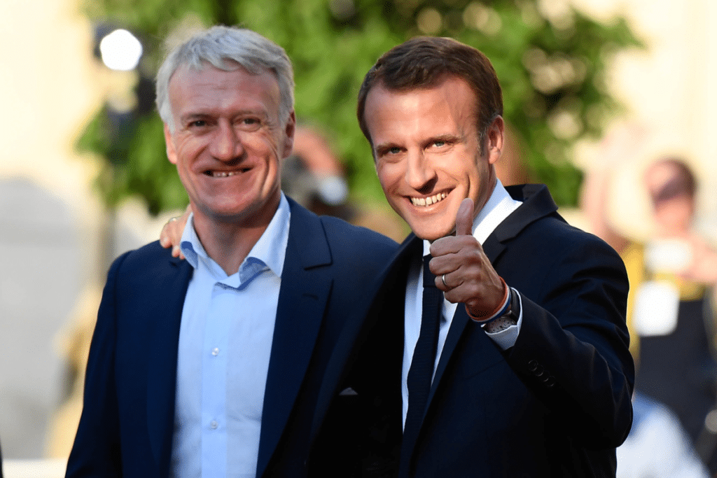 Emmanuel Macron et Didier Deschamps