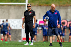 Fabien GALTHIE Head Coach of France and Shaun EDWARDS Assistant Coach