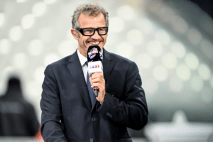 Fabien Galthie on the TF1 tv